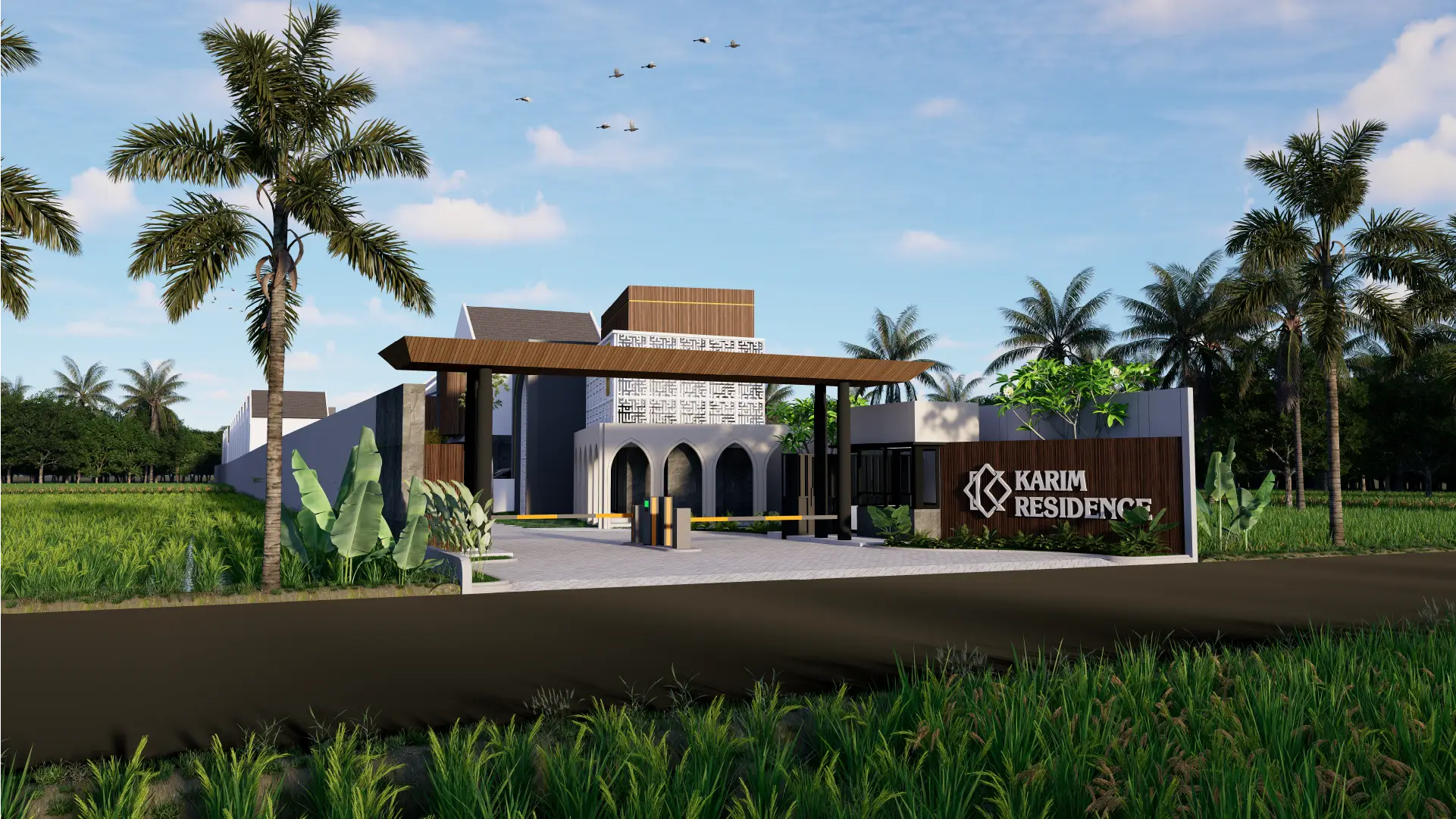 Rumah dan gerbang Karim Residence Trihanggo